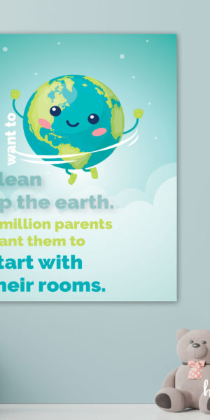 poster on world environment day with slogan