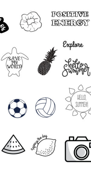 Cute Vsco Stickers In Yellow Pink Blue And Rainbow Howcrafts Co