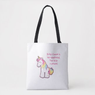 Time to be a unicorn tote bag